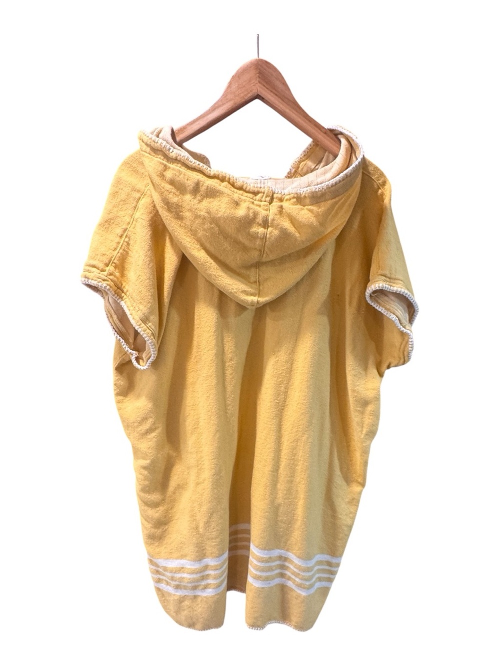 Yellow Hooded Beach Poncho Cover-Up - Picture 3 of 4